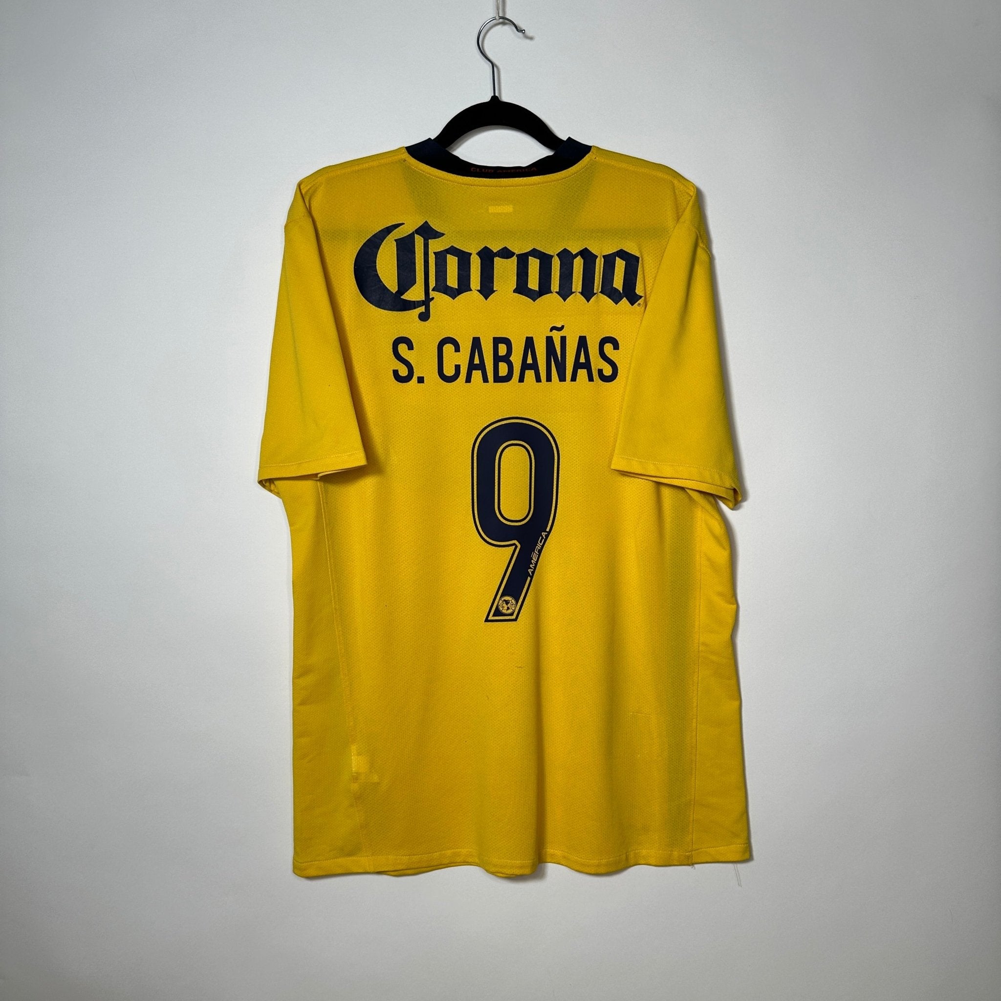 Club América Local 2008 - Dorsal Salvador Cabañas - Talla 2XL (Versión Jugador) - YaelitoMix
