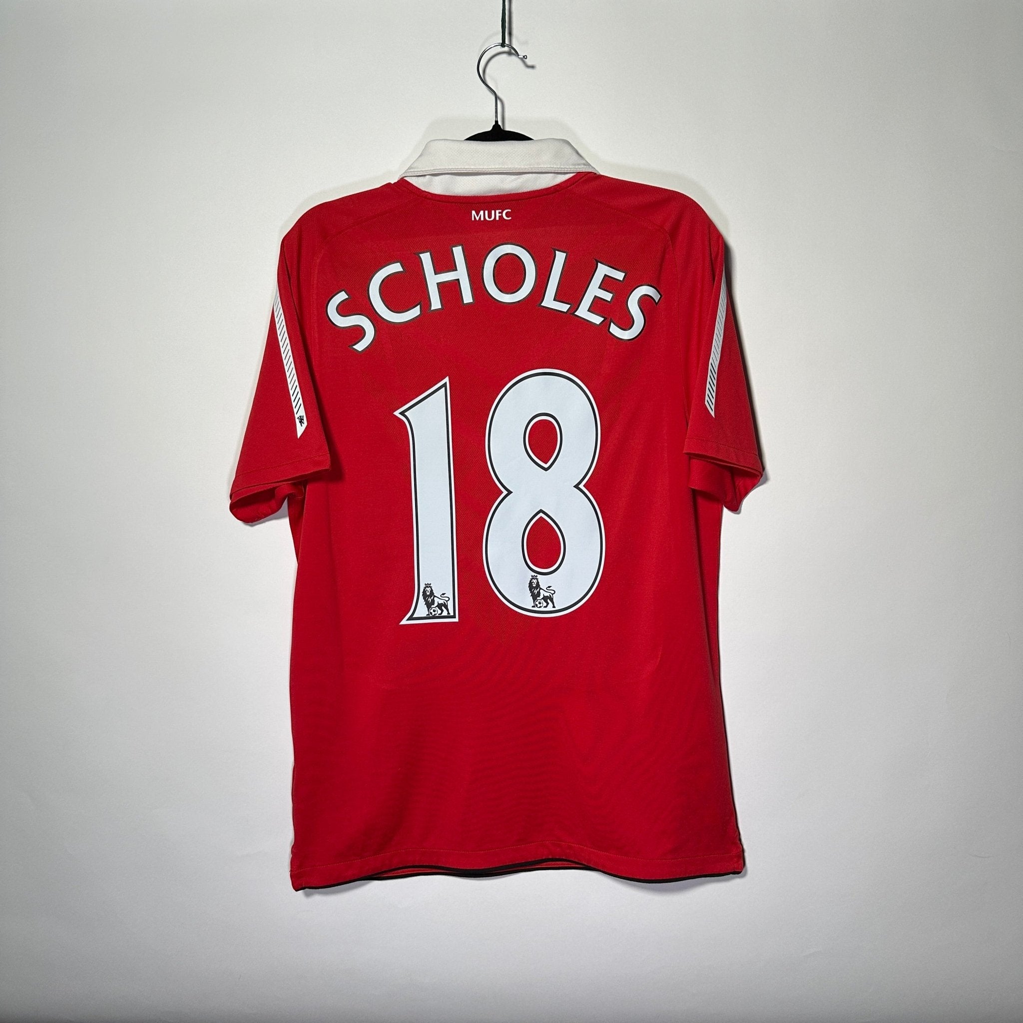 Manchester United Local 2010 - Dorsal Scholes (Versión Jugador) - Talla M - YaelitoMix