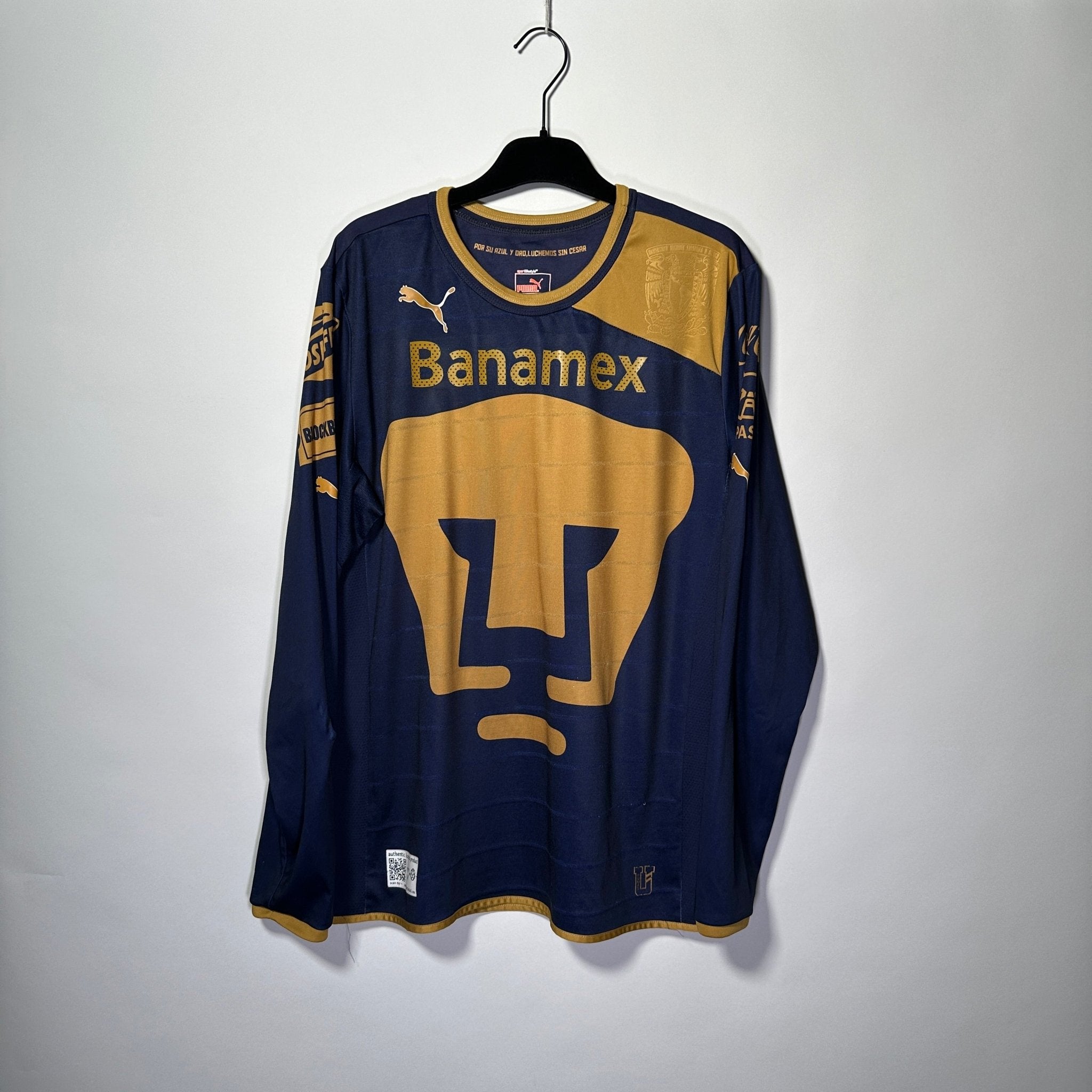 Pumas UNAM Local 2012 - Dorsal Bravo (Manga Larga) - Talla L/G - YaelitoMix