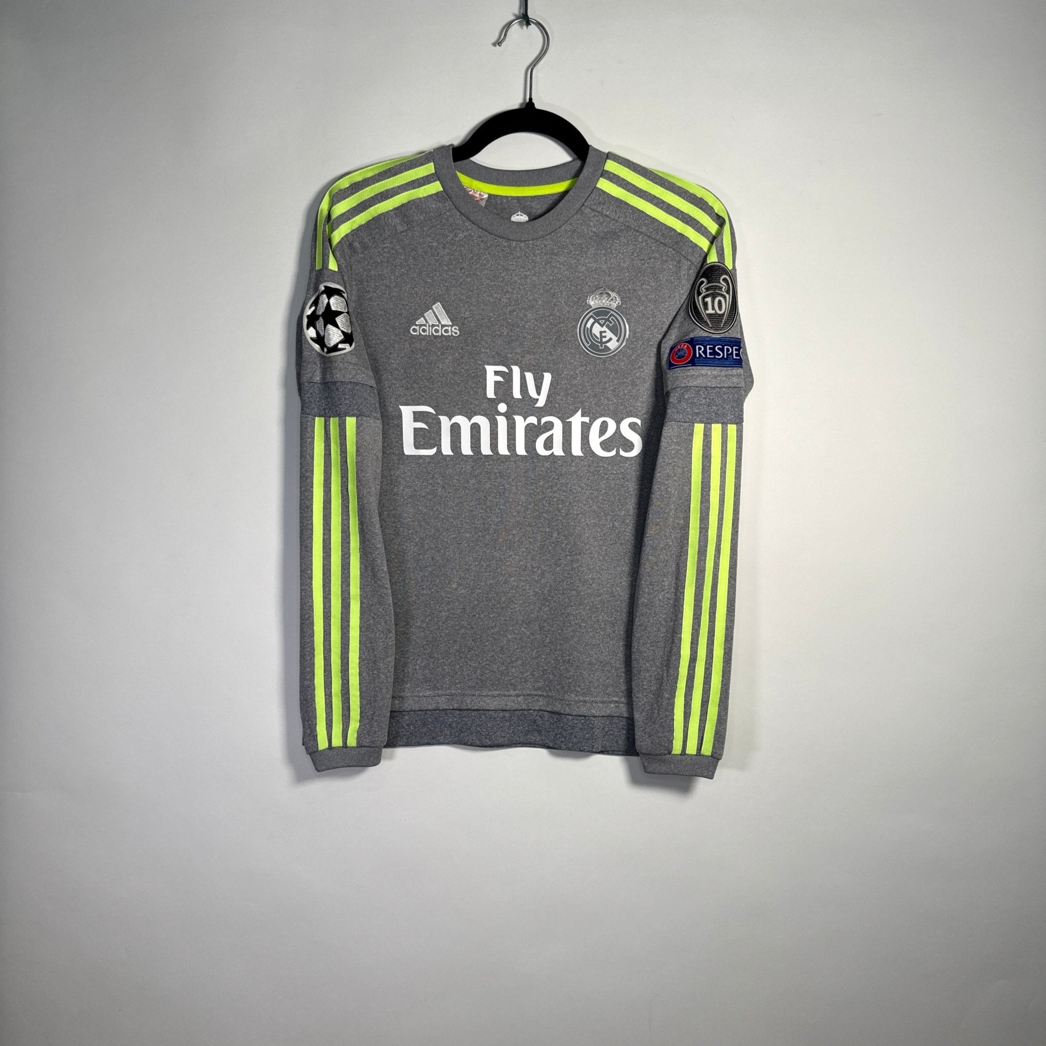 Real Madrid Visita 2015 - Dorsal Sergio Ramos (Manga Larga) - Talla L Juvenil - YaelitoMix