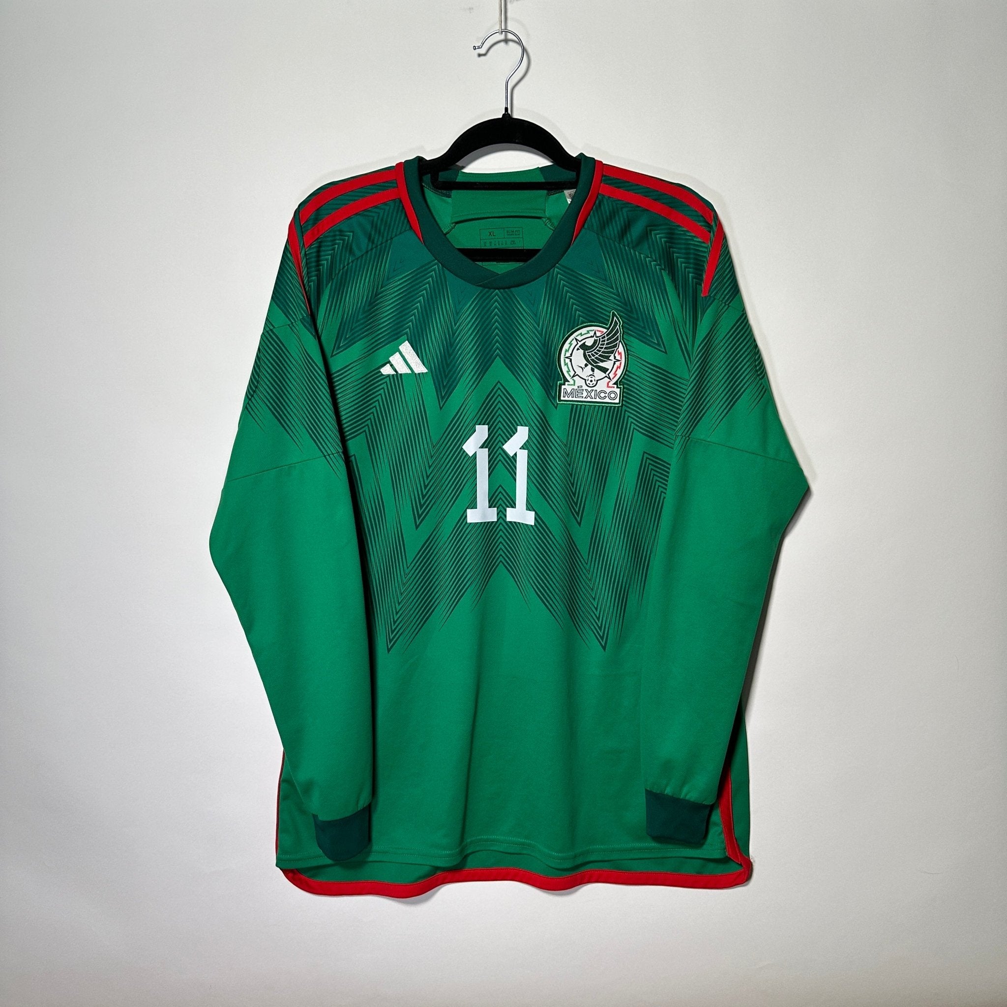 Selección de México Local 2022 - Dorsal Santiago Giménez (Manga Larga) - Talla XL - YaelitoMix